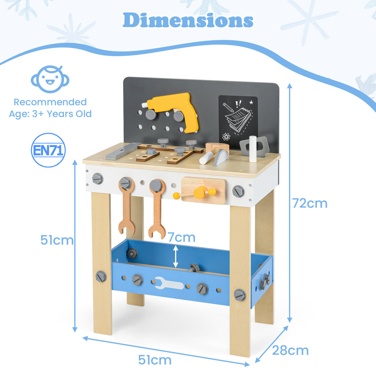 Tool Bench for Kids, Montessori Educational Toddler Construction Toys Gift for 3+ Years Old Boys Girls