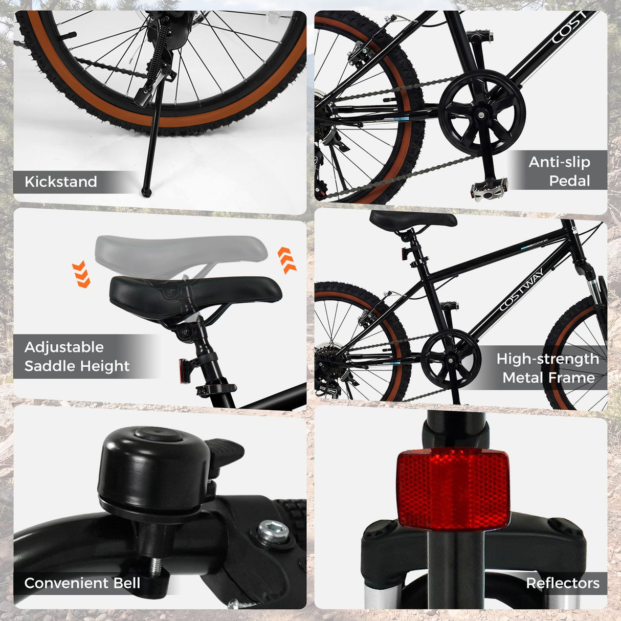 20/24 Inch Child Bicycle for Boys Girls Aged 8+ Years Old with Suspension Fork