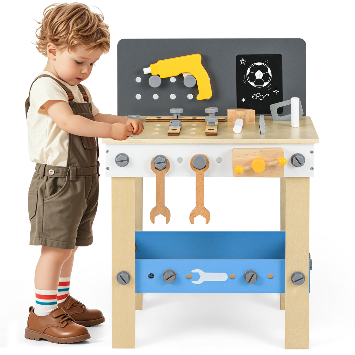 Tool Bench for Kids, Montessori Educational Toddler Construction Toys Gift for 3+ Years Old Boys Girls