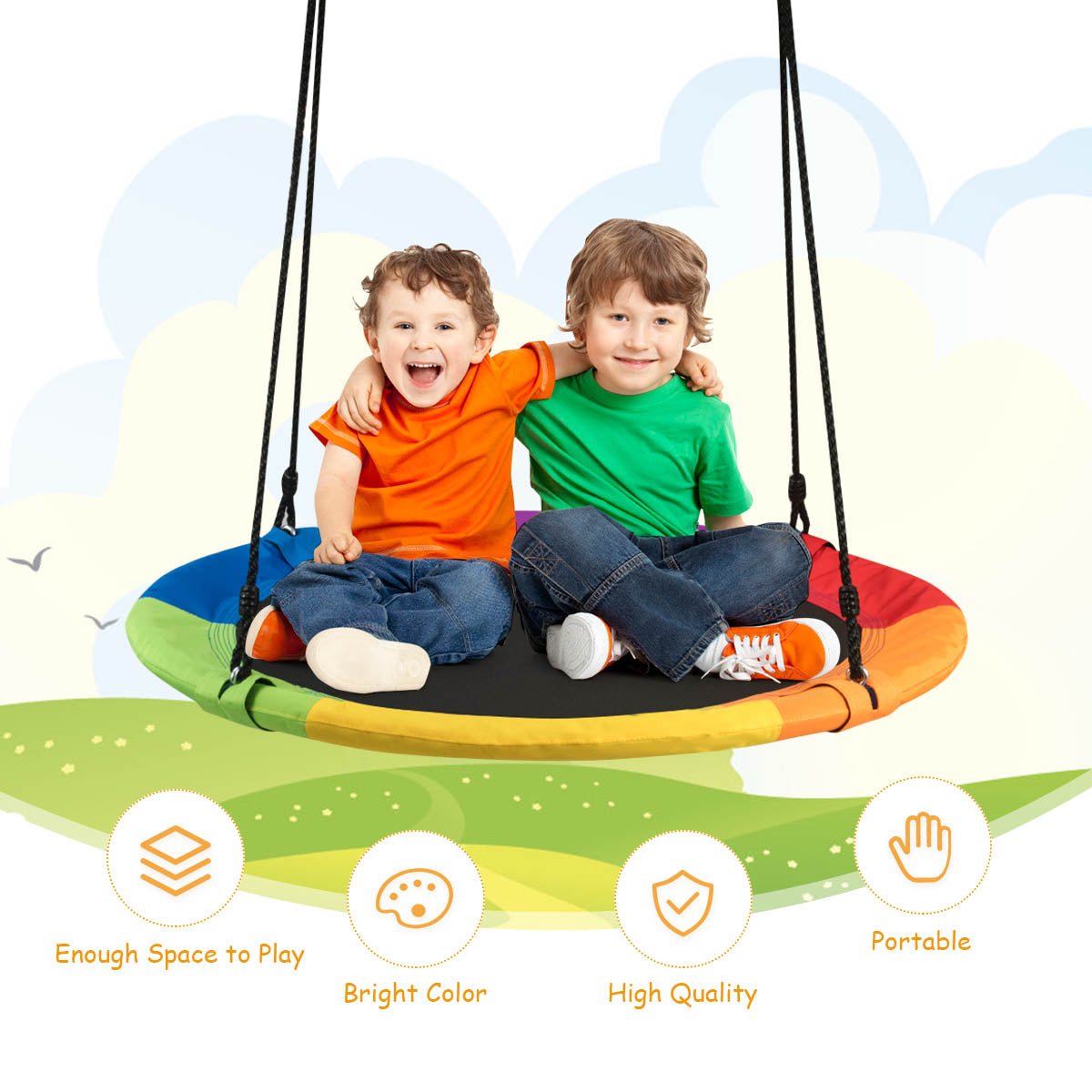 HONEY JOY 100cm Flying Saucer Tree Swing