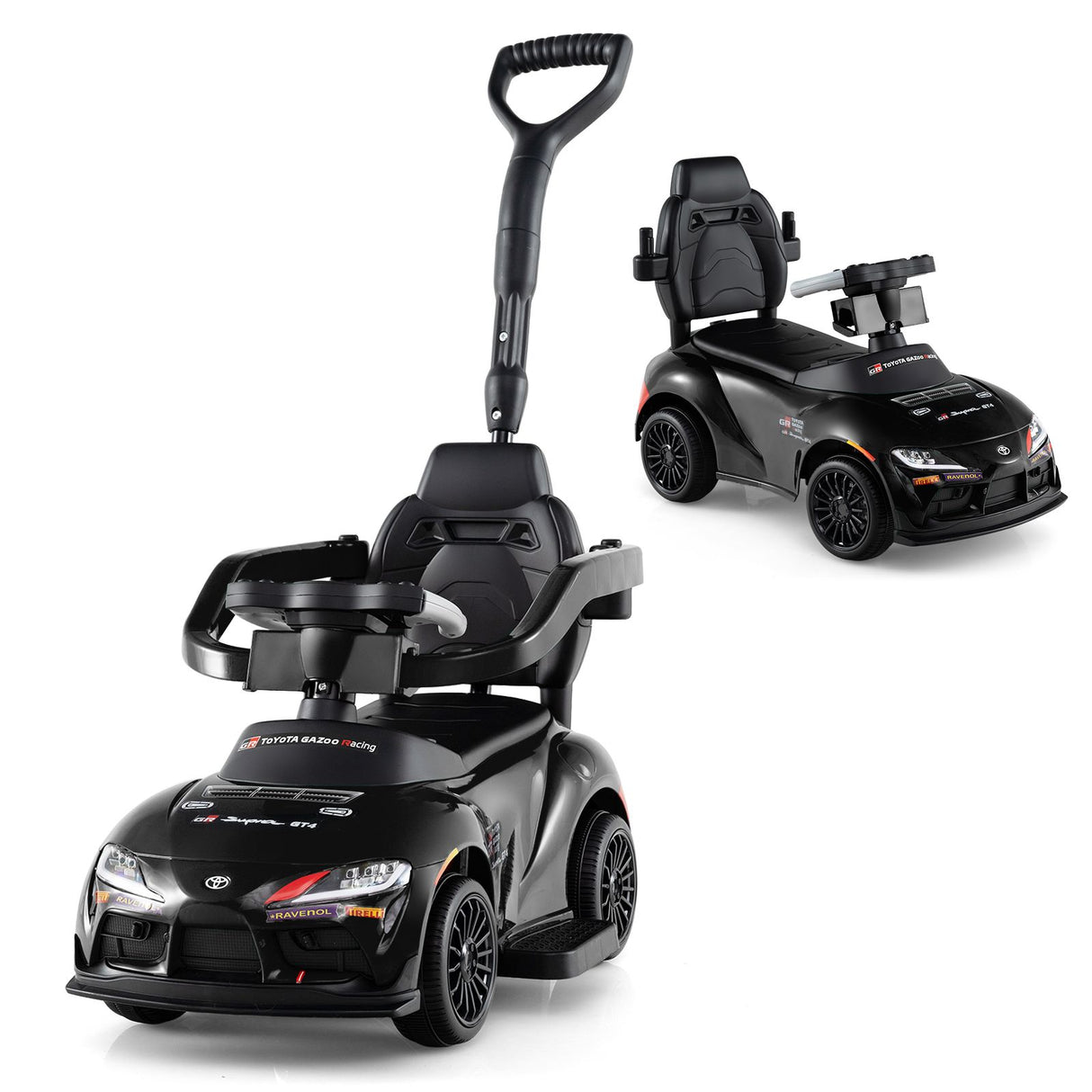 HONEY JOY 3-in-1 Push Car for Toddlers Toyota Licensed Stroller Sliding Walking Car