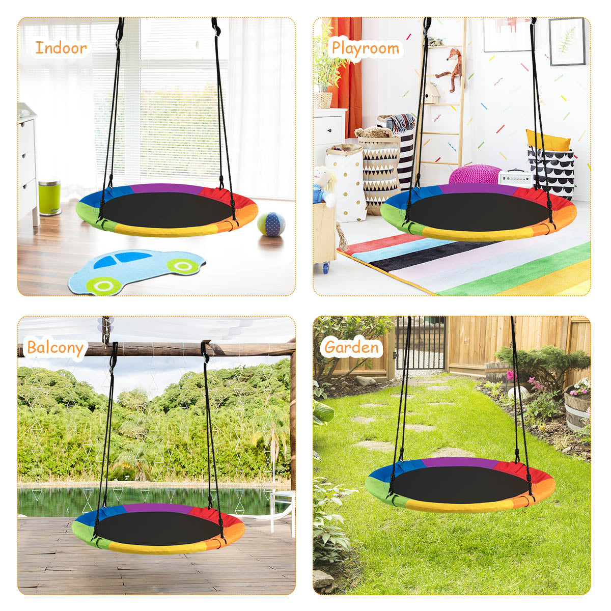 HONEY JOY 100cm Flying Saucer Tree Swing