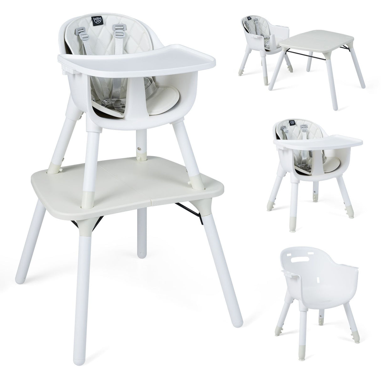 BABY JOY 5 in 1 Convertible Baby High Chair