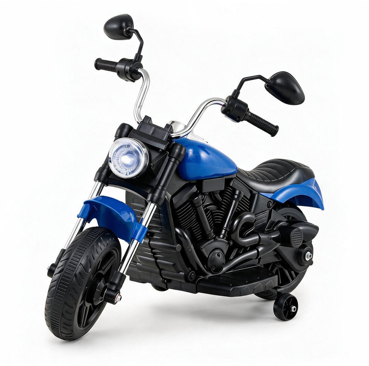 6V Kids Ride On Motorbike with Music and Detachable Training Wheels