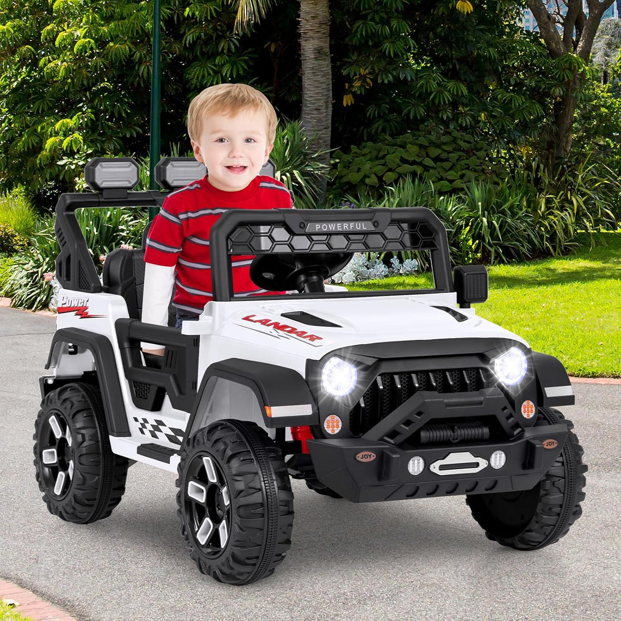 12V Kids Ride on Car Jeep, Electric Toy Truck Car with Remote Control, Dual Motor, Wireless Connection, USB Port