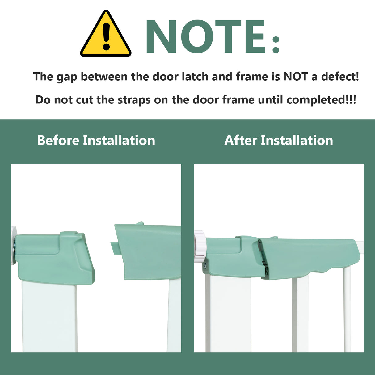BABY JOY Baby Gate 76-132 cm, Auto Close Safety Banister for Kids and Pets