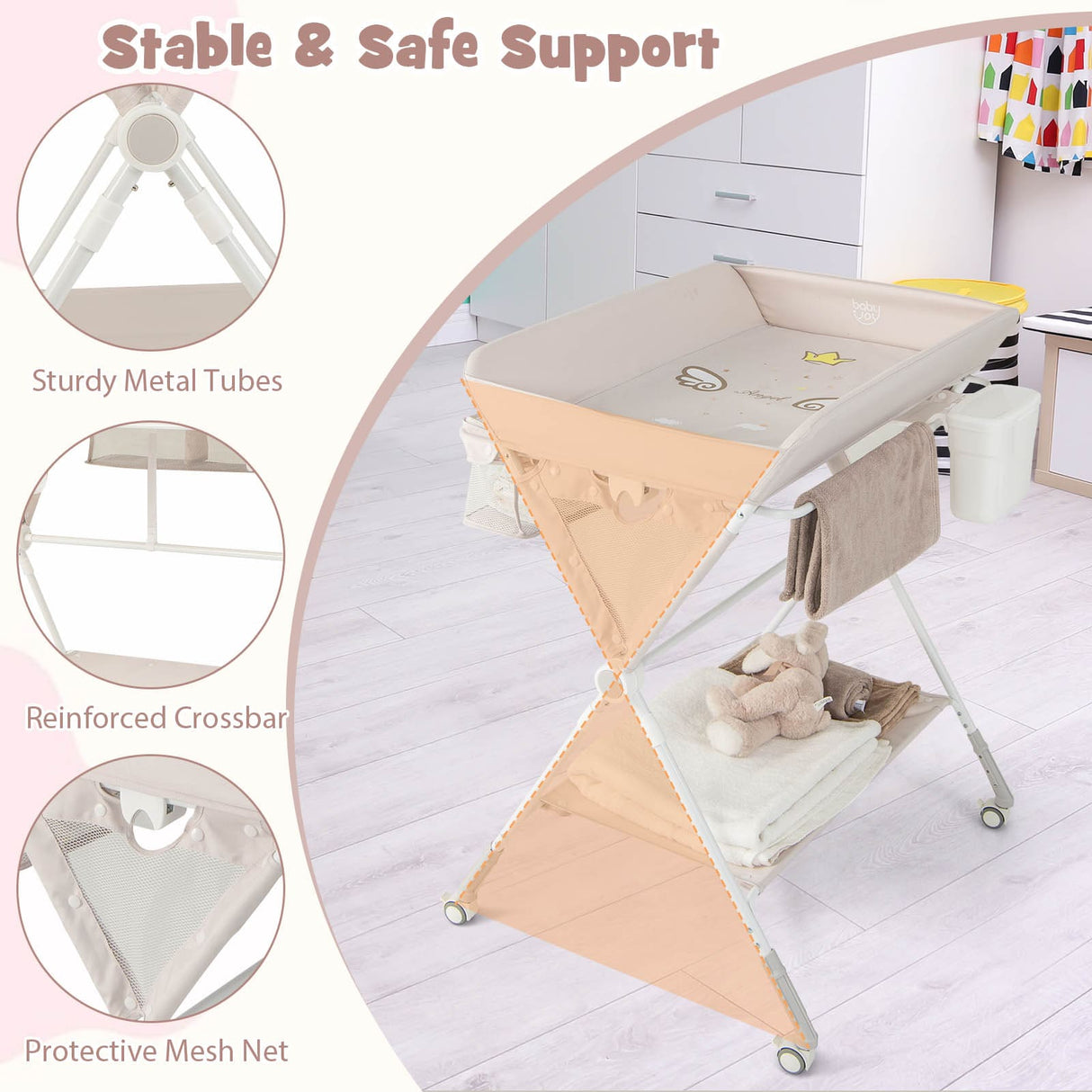 BABY JOY Foldable Baby Changing Table