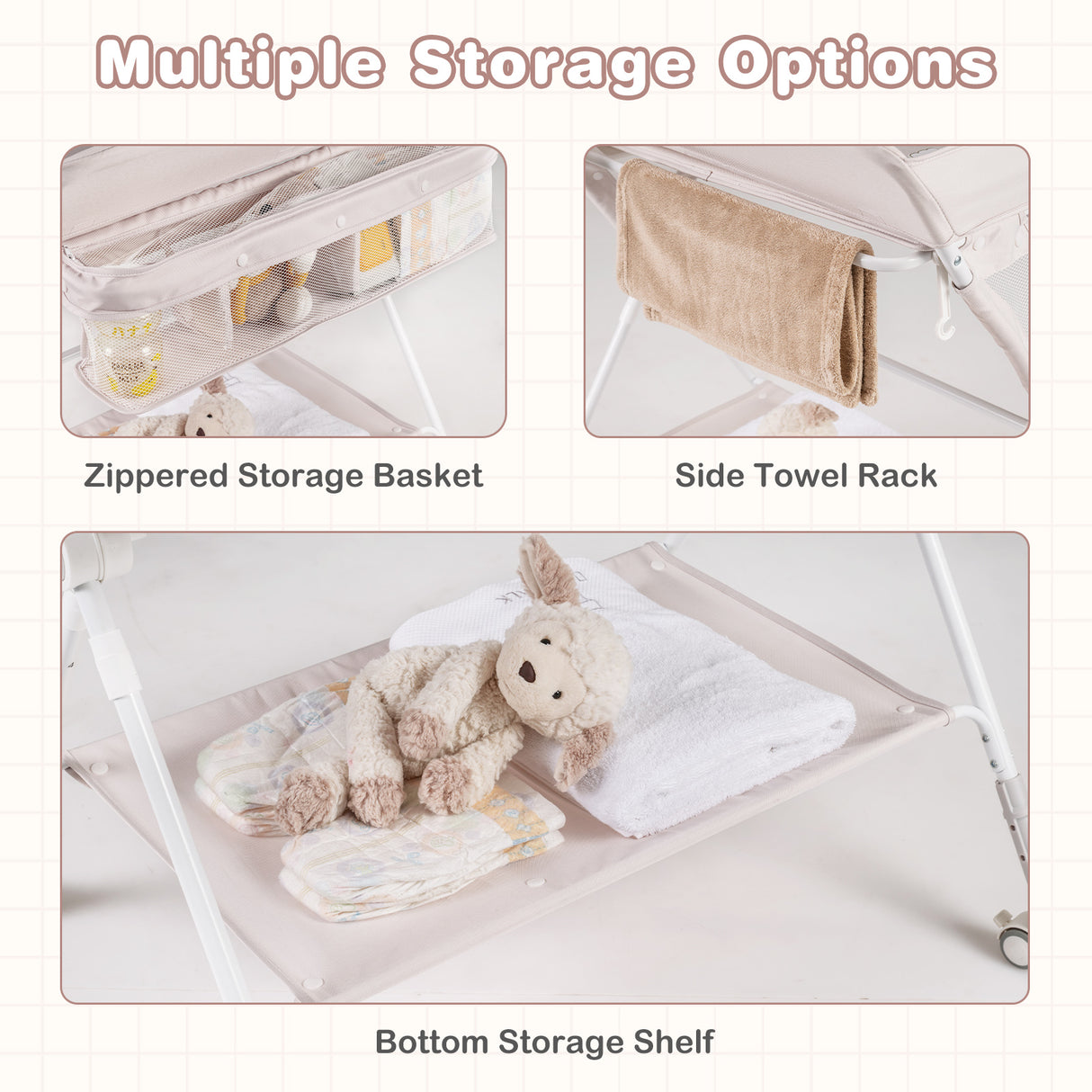 BABY JOY Foldable Baby Changing Table