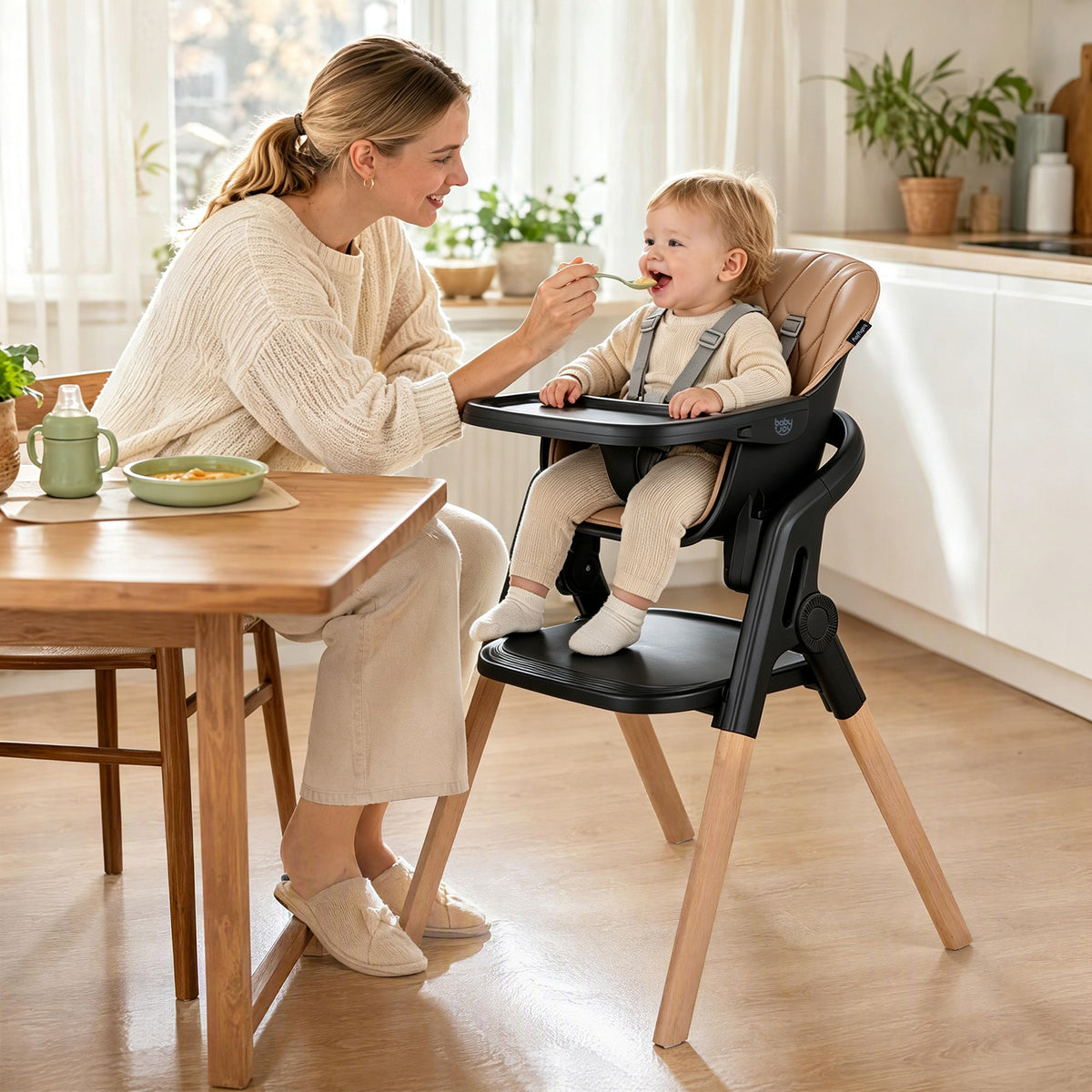 BABY JOY 7-in-1 Convertible Foldable Baby High Chair w/Adjustable Tray