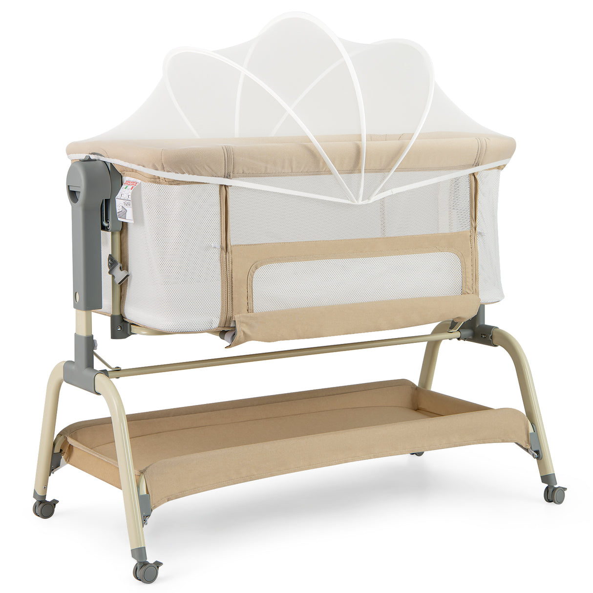 BABY JOY 4 in 1 Rocking Baby Bassinet, Newborn Infant Bedside Sleeper