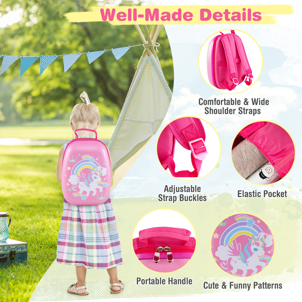 BABY JOY 2 PCS Kids Luggage Set, 13" & 16" Kids Carry On Suitcase Set