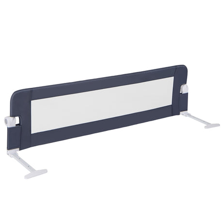 152 x 42 cm Swing Down Baby Bed Guard Rail, Grey - Baby Joy