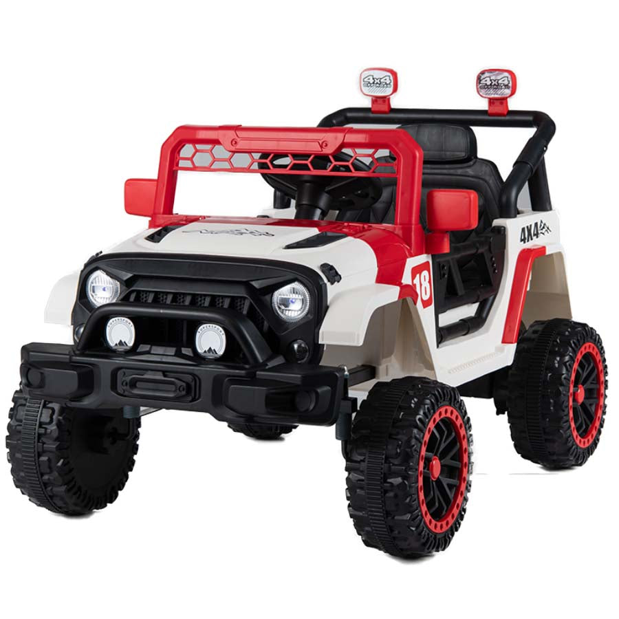 Kids Ride on Truck, 12V Electric Toy Vehicle w/ Remote Control, 3 Speeds, LED Lights, Horn, Music, Story, USB, AUX