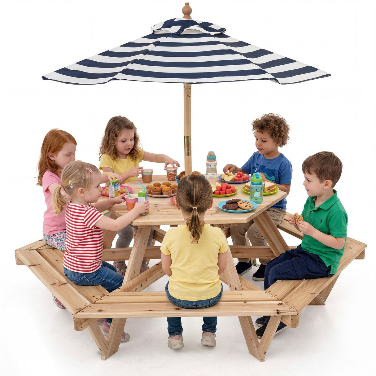 Children Activity Table with Chairs Picnic Table for Backyard Deck