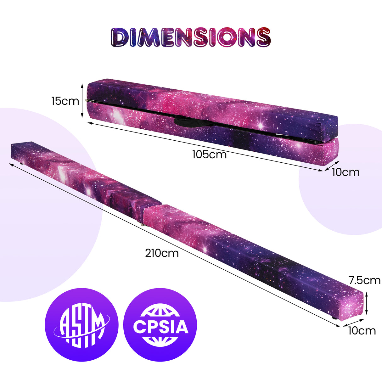 Folding Balance Beam, Portable Gymnastic Beam