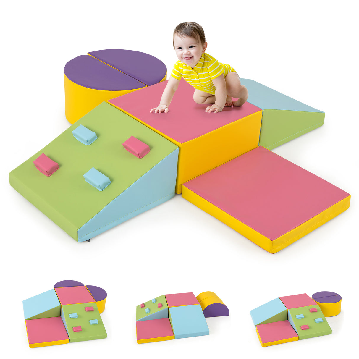 6-Piece Foam Climbing Blocks - Baby Joy