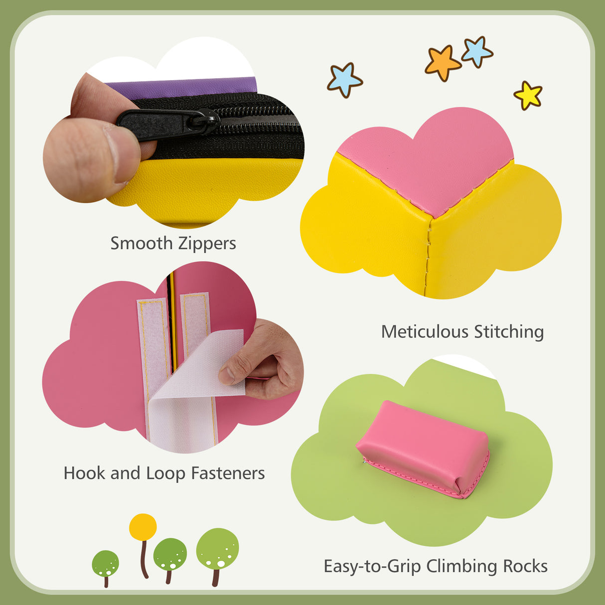 6-Piece Foam Climbing Blocks - Baby Joy