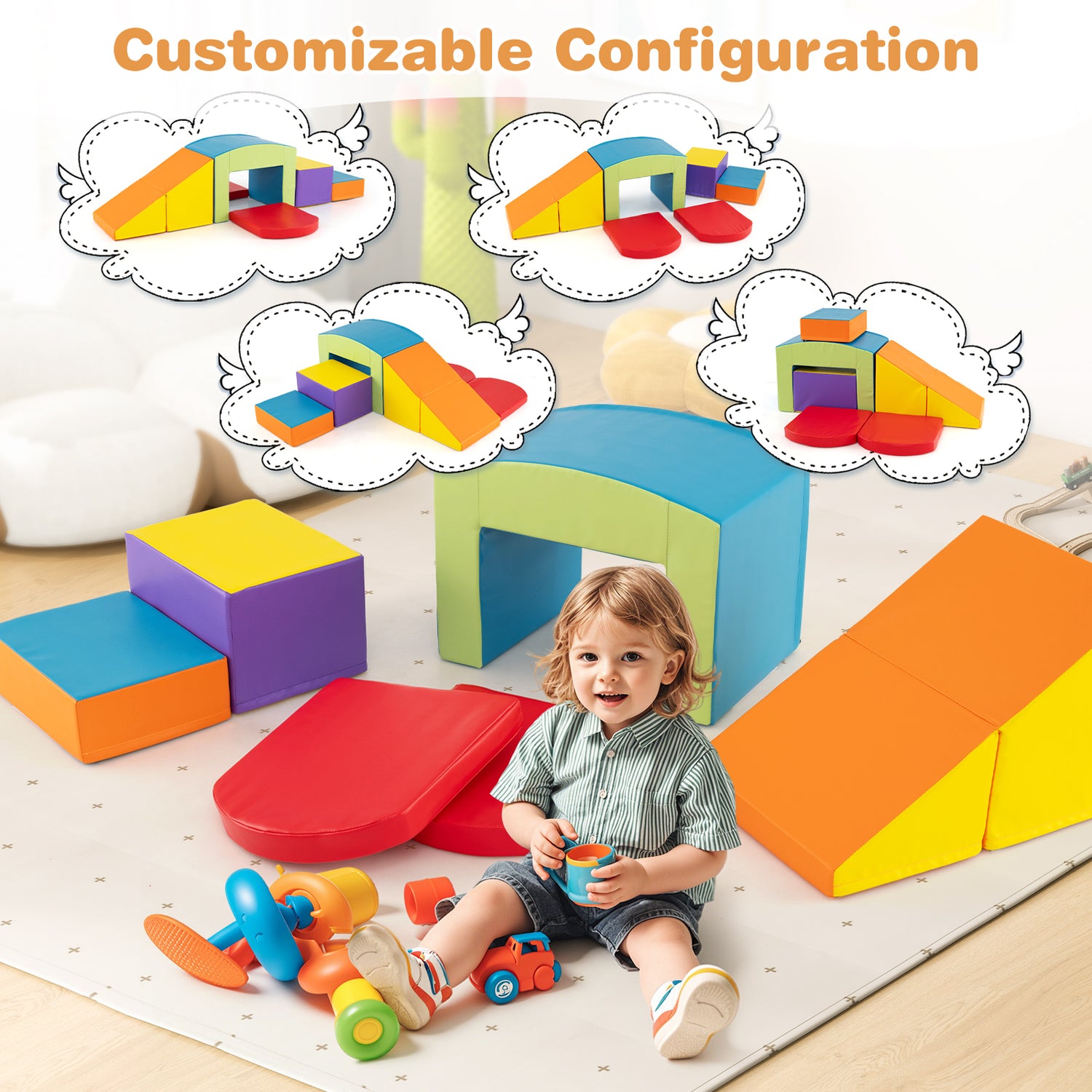 6 PCS Foam Climbing Blocks - Baby Joy