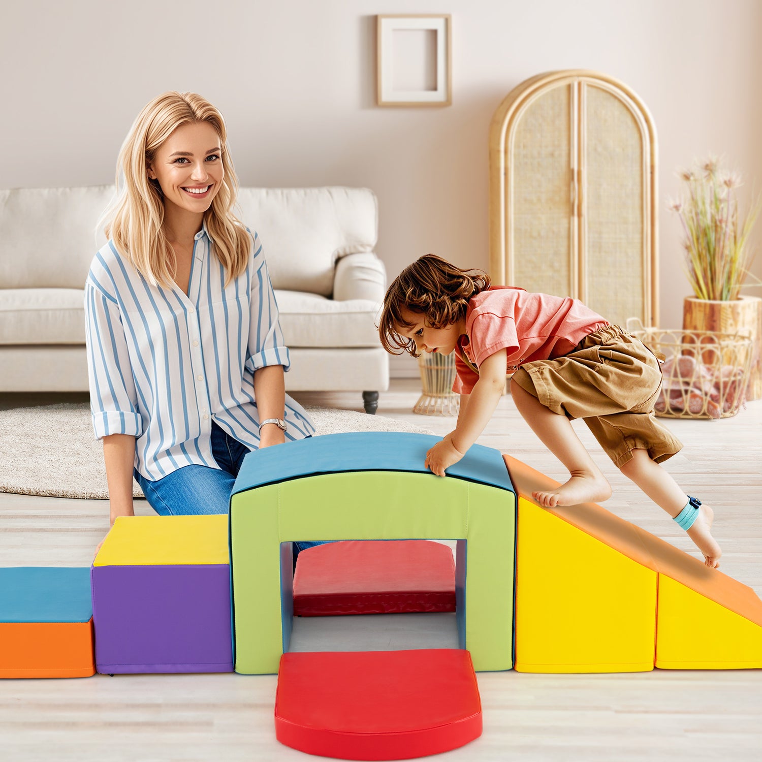 6 PCS Foam Climbing Blocks - Baby Joy