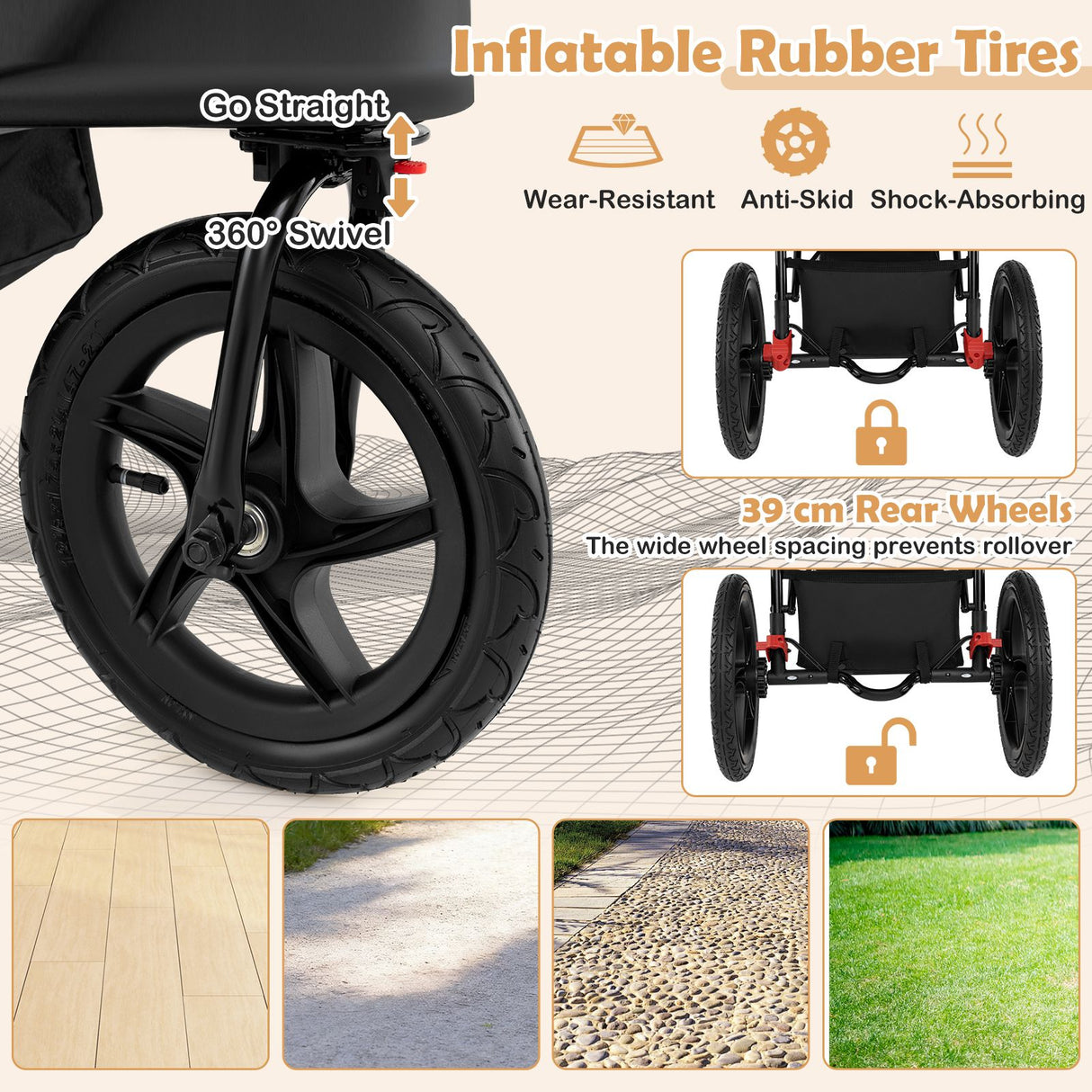 Foldable Jogger with Adjustable Canopy and Detachable Tray