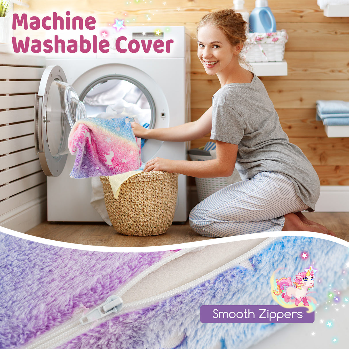 HONEY JOY Glow in The Dark Kids Folding Sofa Bed Floor Mattress