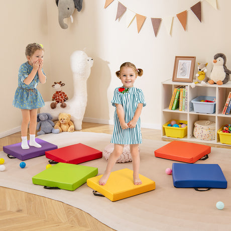 6 PCS Square Floor Cushions, Soft Sponge Floor Pillows for Classroom Home Nursery Kids Room Daycare