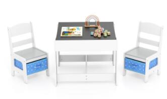 HONEY JOY 3 in 1 Kids Wooden Table & 2 Chair Set