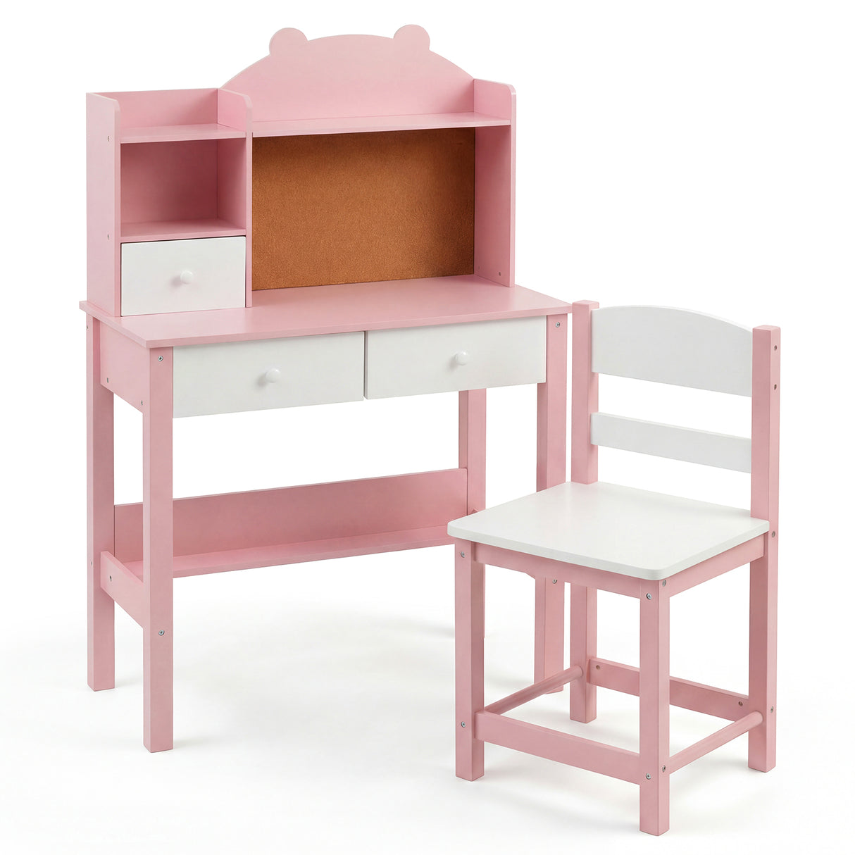 HONEY JOY Kids Desk and Chair Set, Wooden Children Study Table