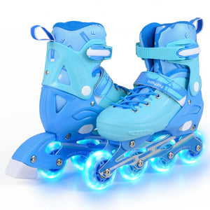 Kids Inline Skates with Illuminating Wheels and Safety Support for Toddlers