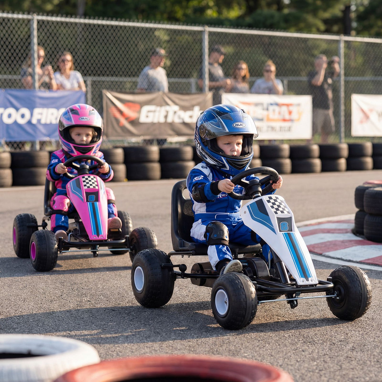 Kids Pedal Go Kart with Ergonomic Seat and Wear-Resistant Wheels for Boys and Girls