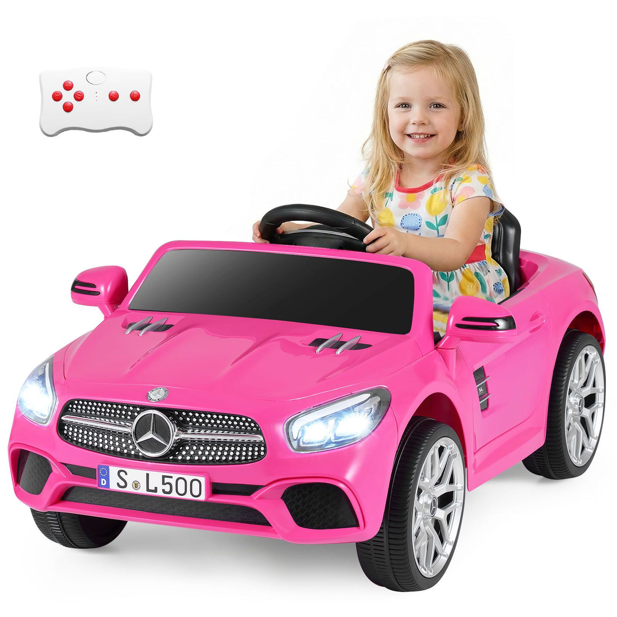 12V Licensed Mercedes Benz Kids Ride On Car with Parent Remote Control