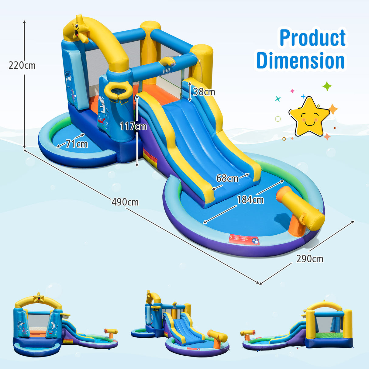 Ocean Inflatable Castle, Inflatable Bounce House, Inflatable Water Slide Park
