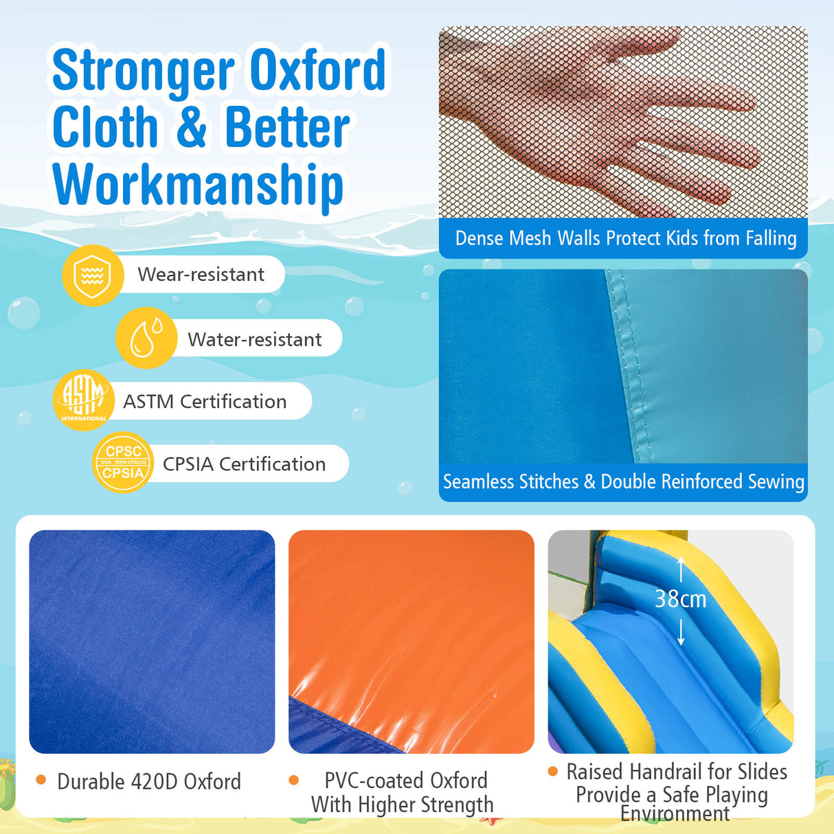 Ocean Inflatable Castle, Inflatable Bounce House, Inflatable Water Slide Park