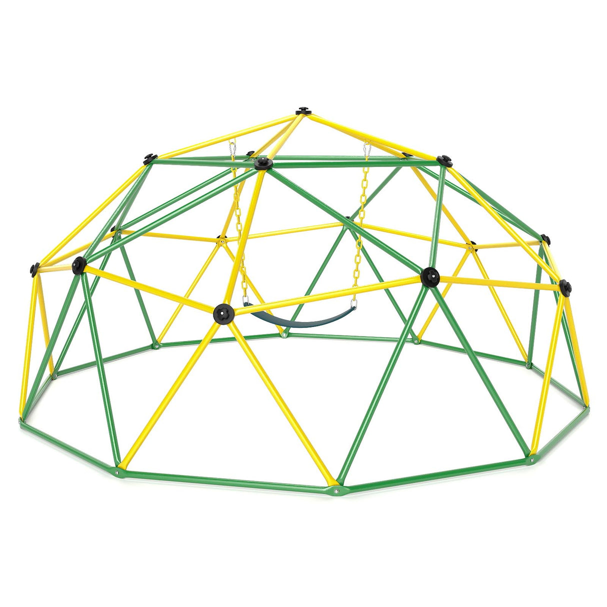 Climbing Dome with Swing, 10FT Kids Jungle Gym Monkey Bar Climbing Toys for Outdoor, Holds up to 363 KG