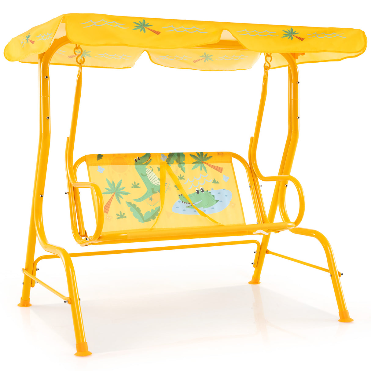 2-Seater Kids Porch Swing, Hanging Patio Swing Bench