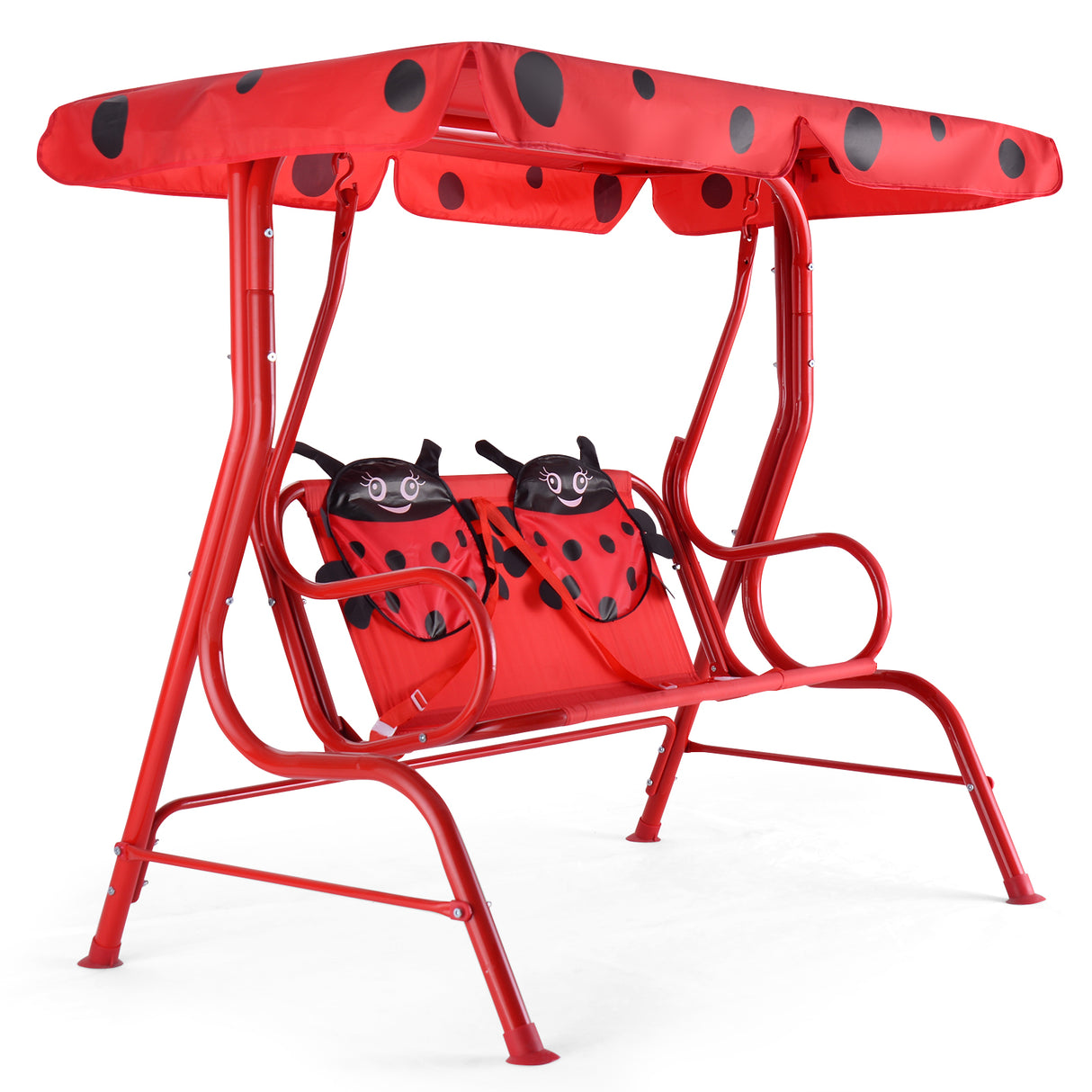 2-Seater Kids Porch Swing, Hanging Patio Swing Bench