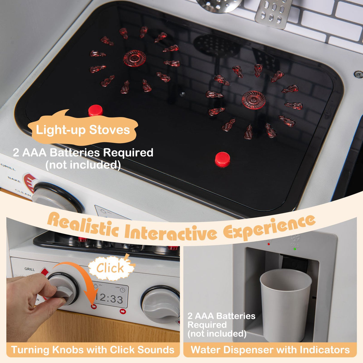 Play Kitchen Toy Set Kids Kitchen Playset with Oven Washing Machine