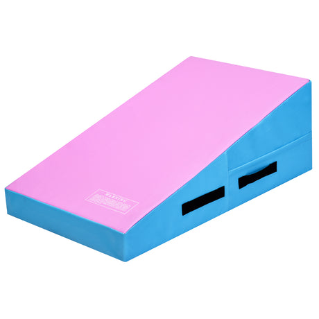 Incline Gymnastics Mat, Gym Fitness Skill Shape Tumbling Mat with Carrying Handles