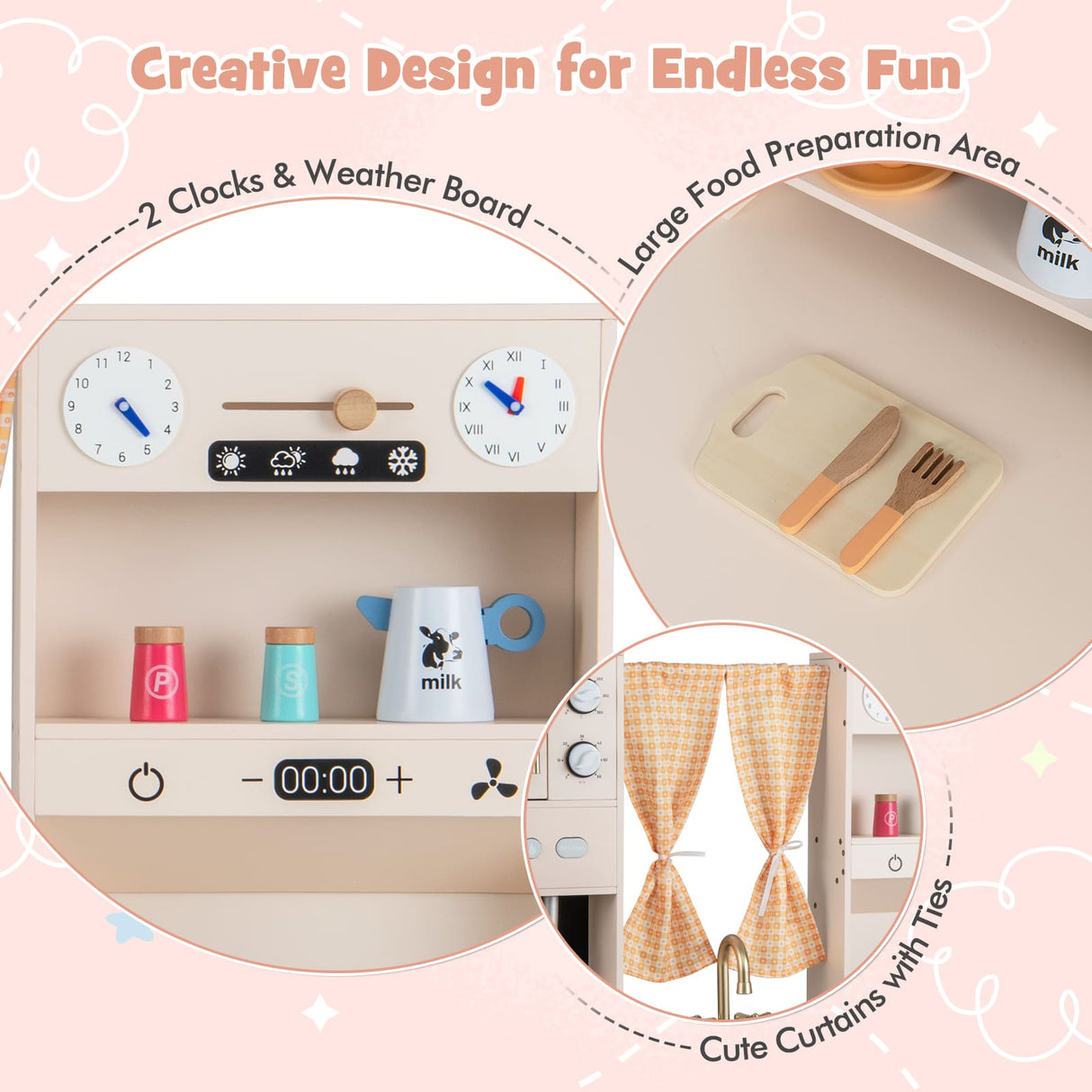 HONEY JOY Kids Kitchen Playset