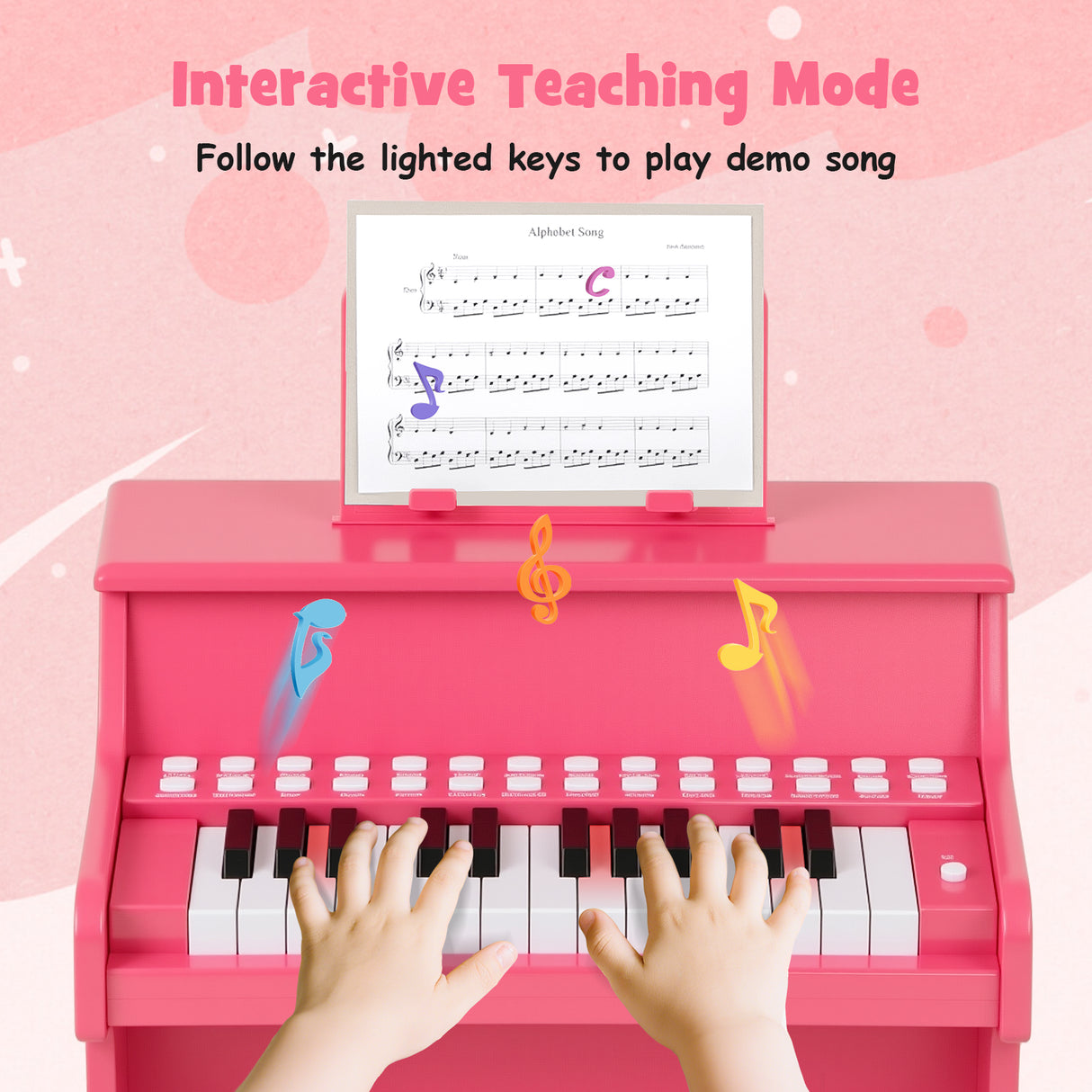 25 Keys Kids Piano Keyboard, Mini Digital Piano Toy with Adjustable Speed & Volume