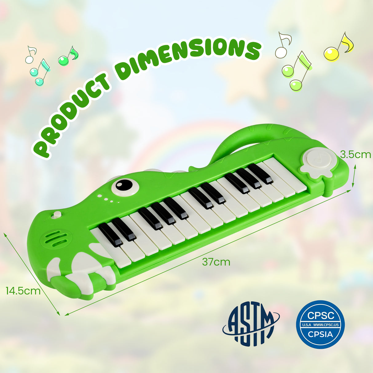 25-Key Kids Piano Keyboard Elephant Shape Toy Digital Piano