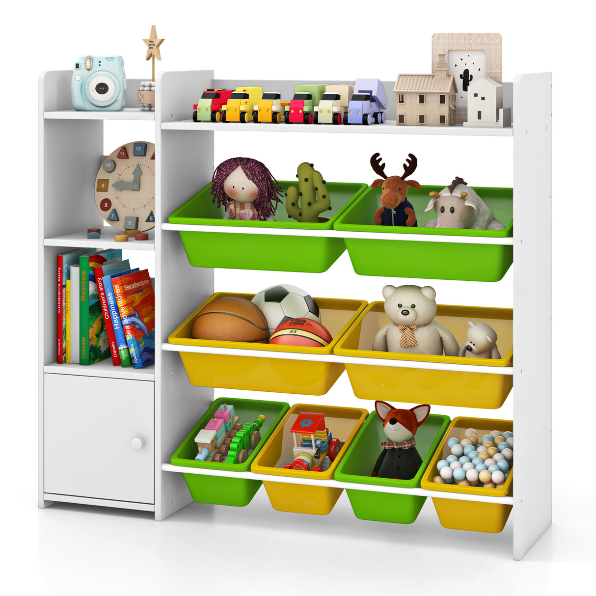 HONEY JOY Kids Bookshelf, Toy Storage Organiser