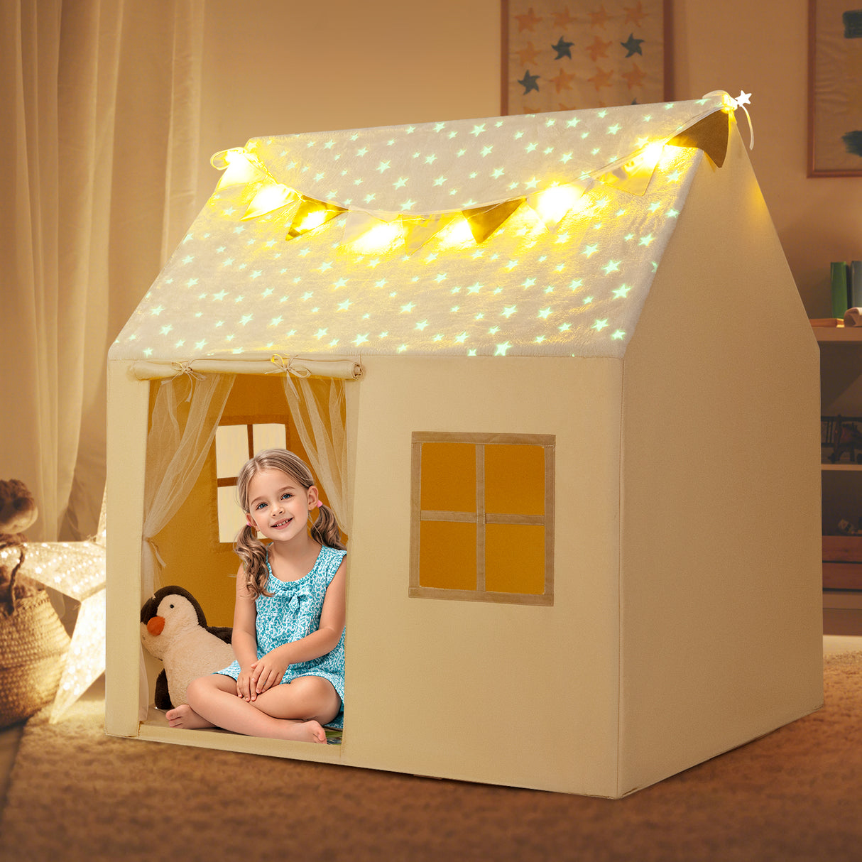 Indoor Washable Bed Tent for Boys and Girls Aged 3+ Years Old