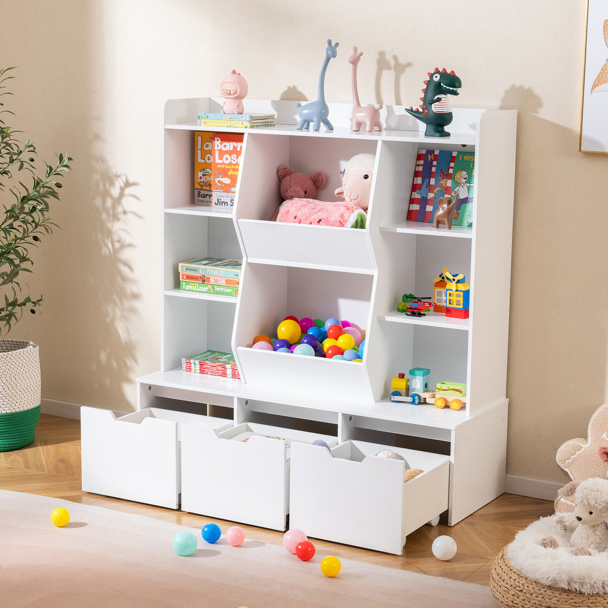 HONEY JOY Versatile Storage Cabinet for Kids Room, Bedroom, Playroom