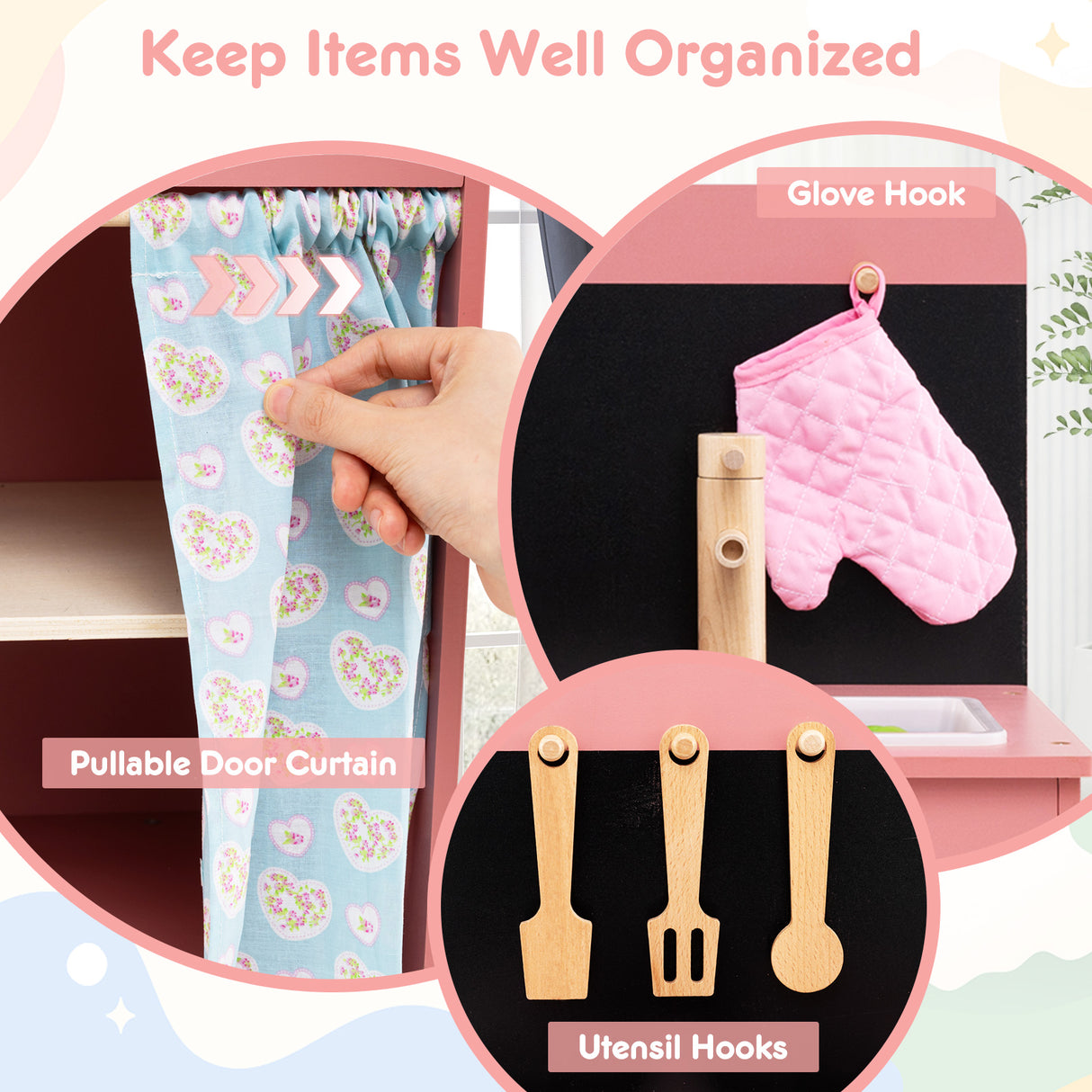 Play Kitchen for Kids, Chef Pretend Play Set with Cookware Accessories