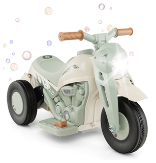 HONEY JOY Kids Motorcycle 6V Battery Powered Ride on Motorbike with Bubble Maker