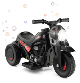 HONEY JOY Kids Motorcycle 6V Battery Powered Ride on Motorbike with Bubble Maker