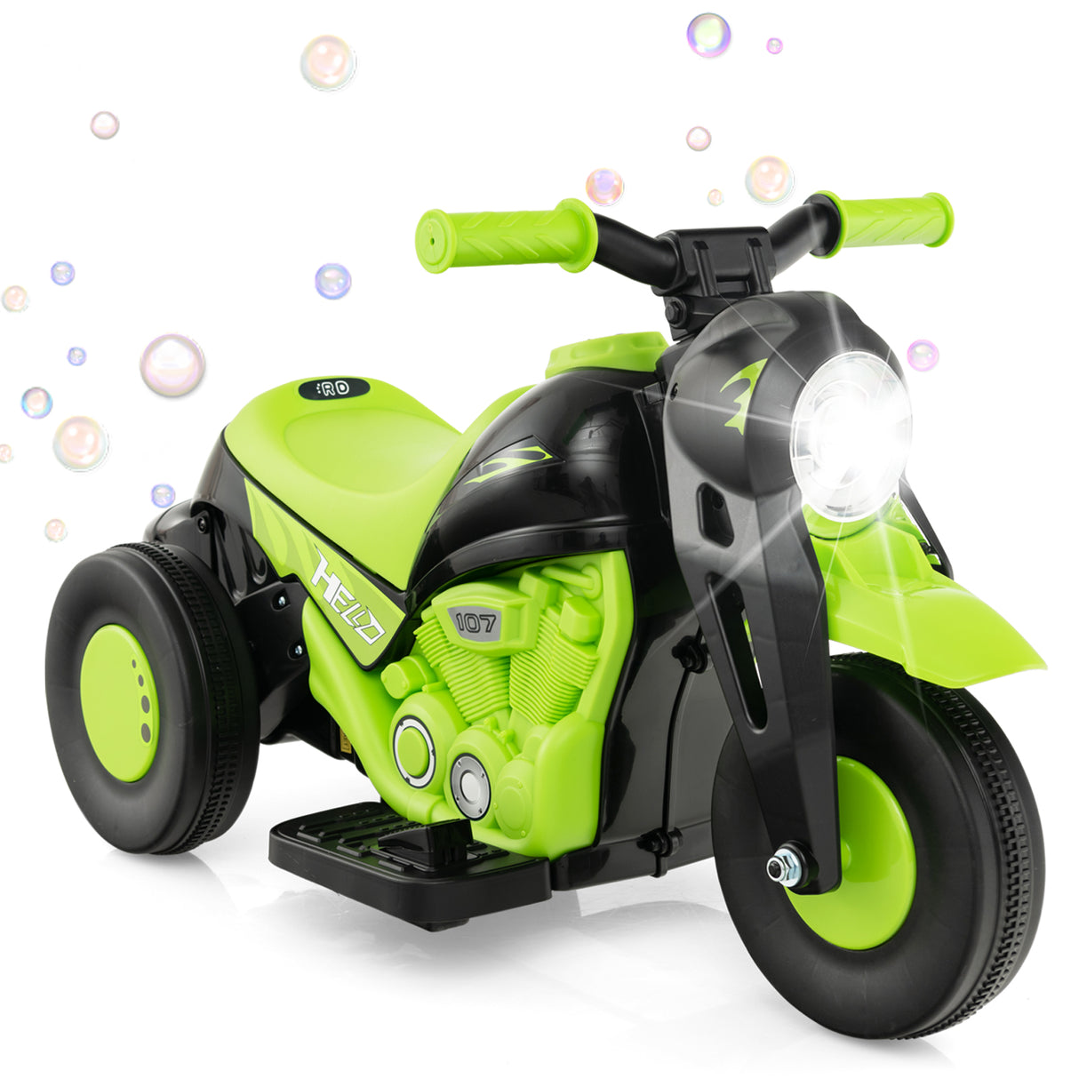 HONEY JOY Kids Motorcycle 6V Battery Powered Ride on Motorbike with Bubble Maker