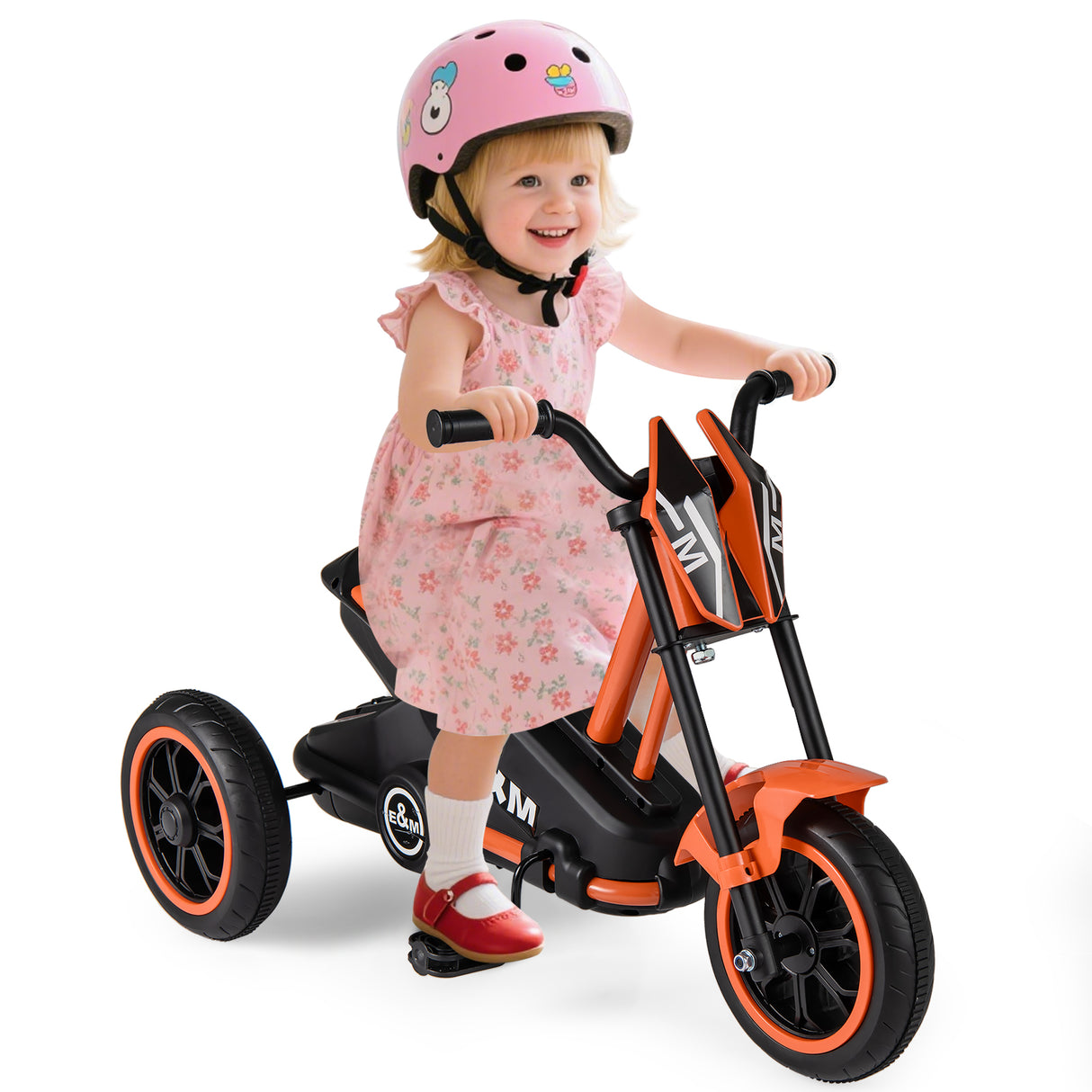 Kids Tricycle, 3-Wheel Toddler Bike with Foot Pedals, Forward/Backward