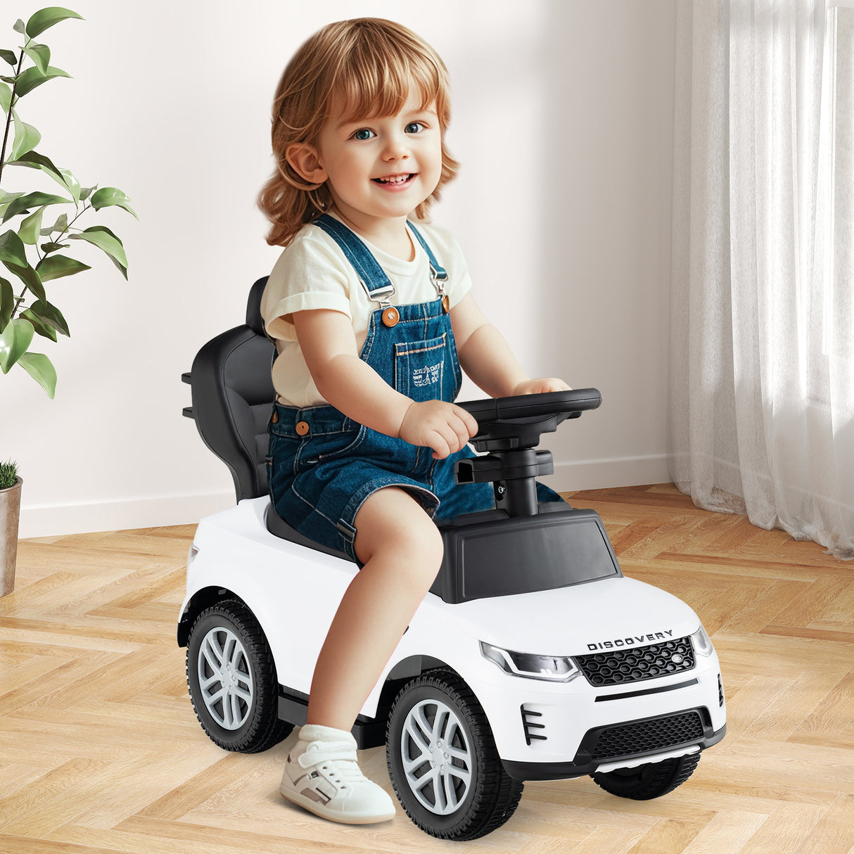 3 in 1 Push Car for Toddlers, Licensed Land Rover Discovery Ride on Toy